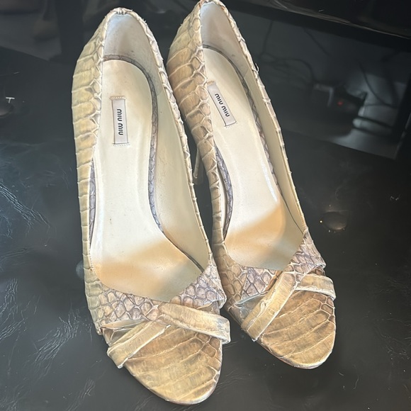 Miu Miu Genuine Python leather heels, Sz 36 - Picture 5 of 9